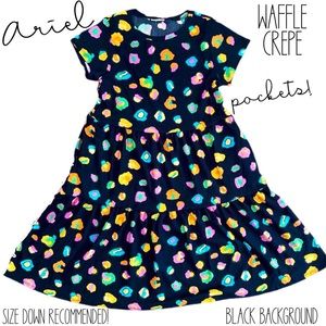 NWOT LulaRoe Ariel Tiered Dress (Never worn, Unicorn Colorful Leopard Print)